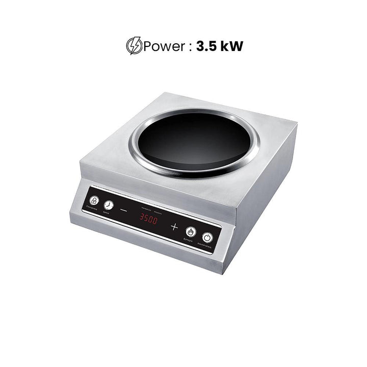 THS C3514-SW Commercial Induction Cooker With Touch control 3.5 kW, Single Phase, 43 x 19.5 x 51 cm - HorecaStore