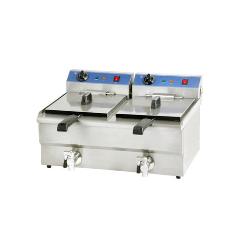 THS JEF-132V Electric Fryer, Tank Capacity 13 + 13 Liters 3.3 + 3.3 kW, 63 x 50.5 x 35.5 cm