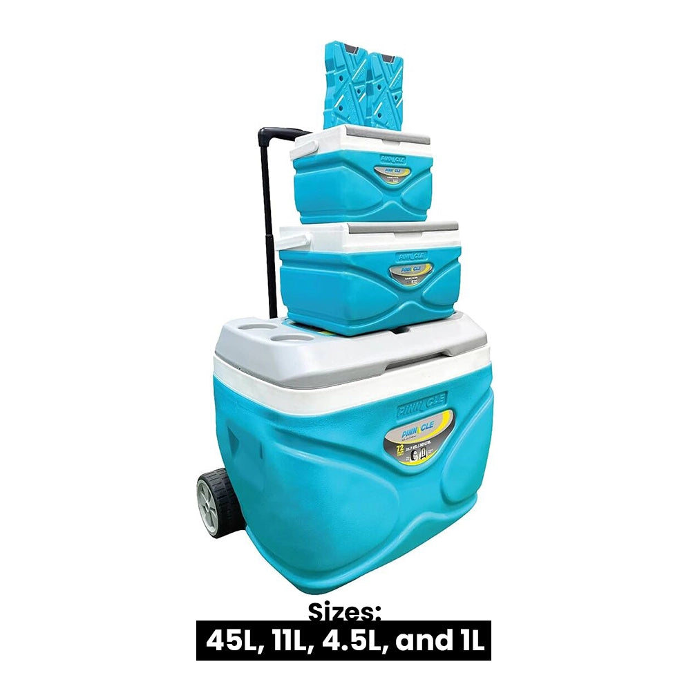 PINNACLE TPX2061-B ICE CHEST 4 PIECES SET WITH WHEEL - BLUE COLOR