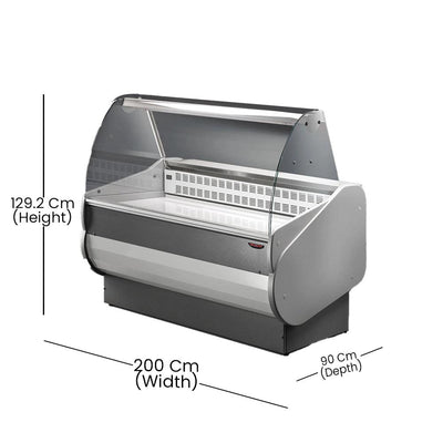 Tecnodom SALINA 80/200 Refrigerated Serve Over Counter 540 W, Capacity 332 L, 200 x 90 x 129.2 cm - HorecaStore