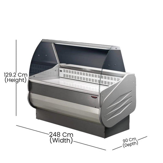 Tecnodom SALINA 80/250 Refrigerated Serve Over Counter 730 W, Capacity 415 L, 248 x 90 x 129.2 cm - HorecaStore