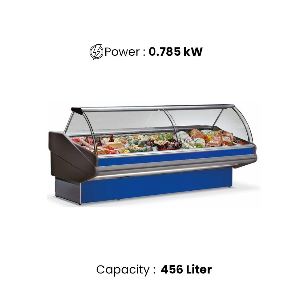 Tecnodom SALINA PLUS 250 Refrigerated Serve Over Counter 785 W, Capacity 456 L, 250 x 114 x 130 cm - HorecaStore