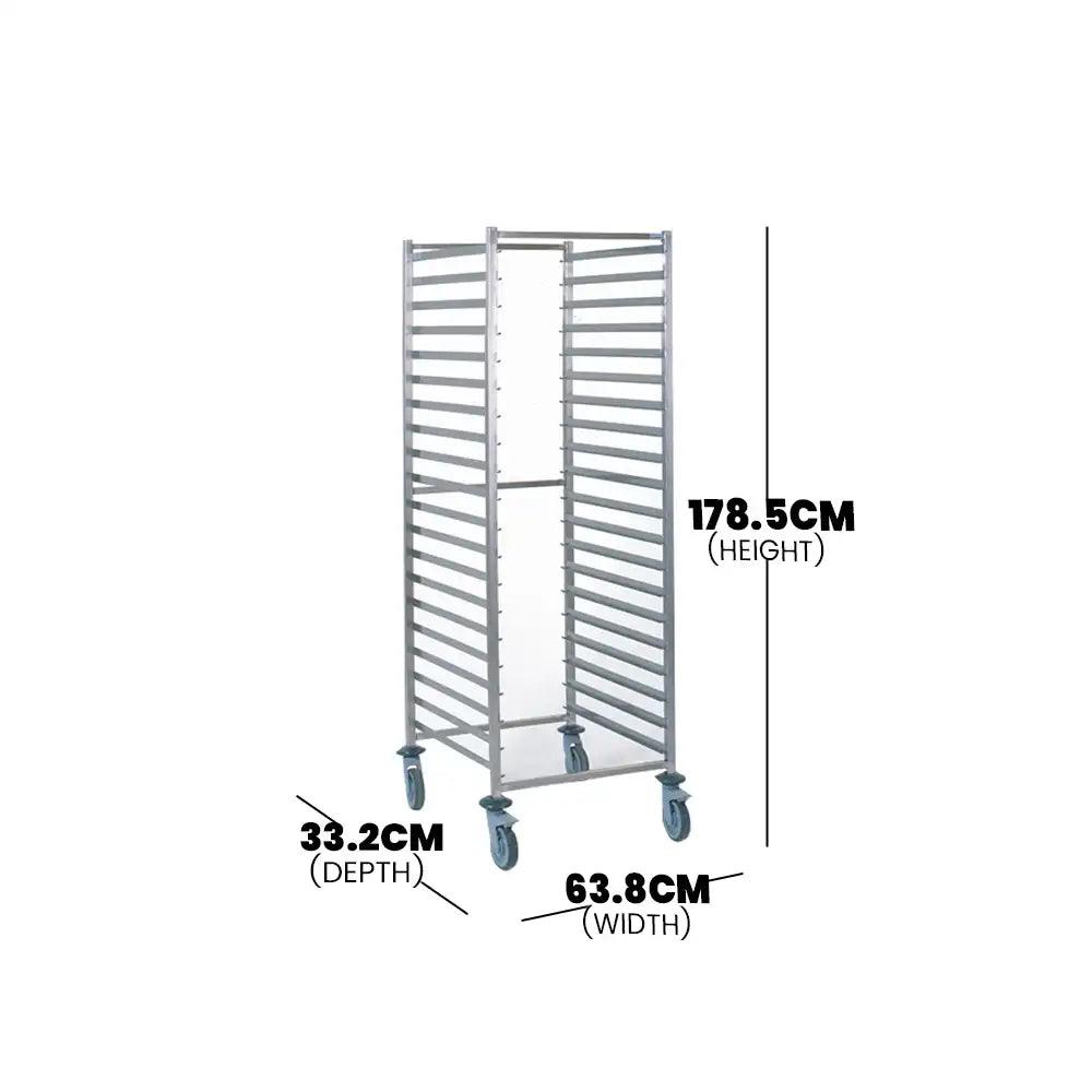 Tournus 804209 Euronorm slide trolleys 20 Tray Capacity, 63.8 X 33.2 X 178.5 cm - HorecaStore