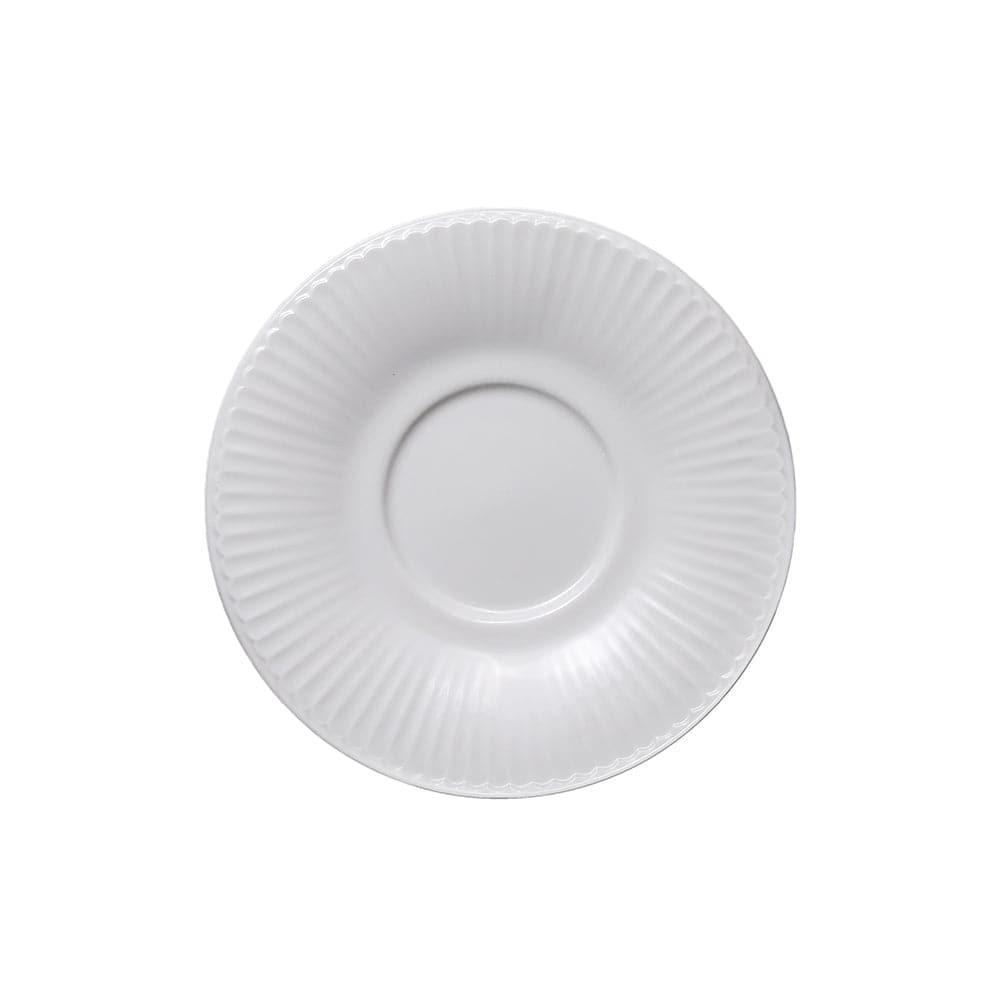 Furtino England Ultima 16cm (6") White Porcelain Saucer - HorecaStore