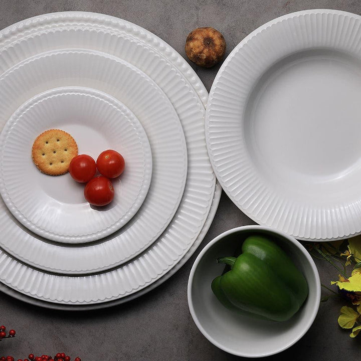 Furtino England Ultima 23cm (9") White Porcelain Soup/Pasta Plate - HorecaStore