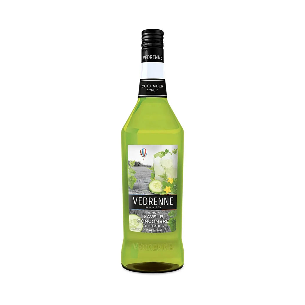 Vedrenne Flavoring Syrup Cucumber - 6 x 1 Liter Pack