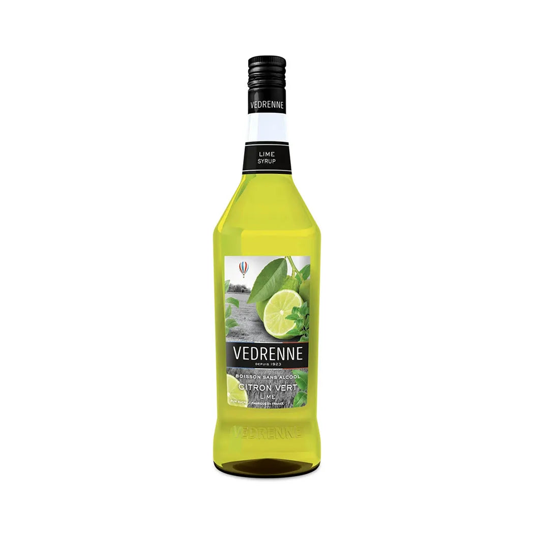 Vedrenne Lime Syrup - Alcohol-Free, 6 x 1 Liter Pack