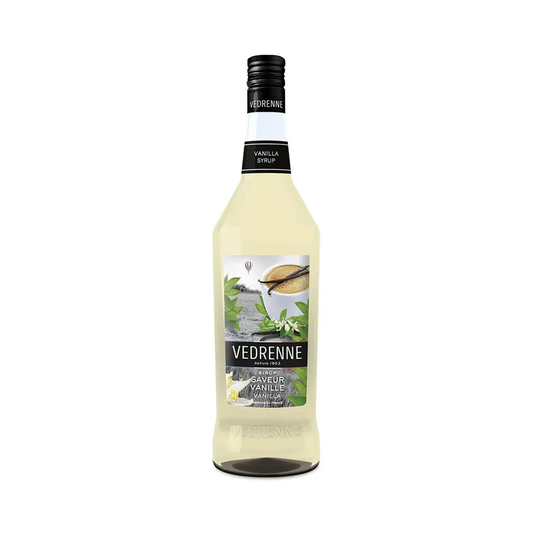 Vedrenne Vanilla Flavored Syrup - 6 x 1 Liter Pack