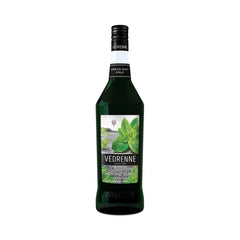 Vedrenne Premium Green Mint Syrup, Emerald Green, 6 x 1 Liter Pack