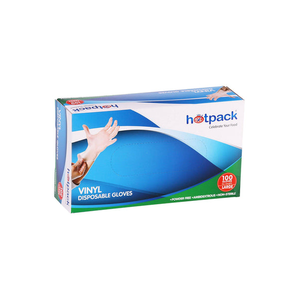 hotpack powder free vinyl gloves large size 1000 pcs