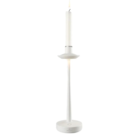 Villeroy & Boch Aarhus table lamp with candle holder, H30 cm, White, Single Light