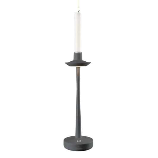 Villeroy & Boch Aarhus table lamp with candle holder, H30 cm, Anthracite, Single Light