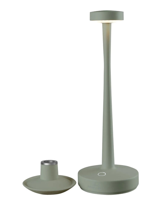 Villeroy & Boch Aarhus table lamp with candle holder, H30 cm, Olive Green, Single Light