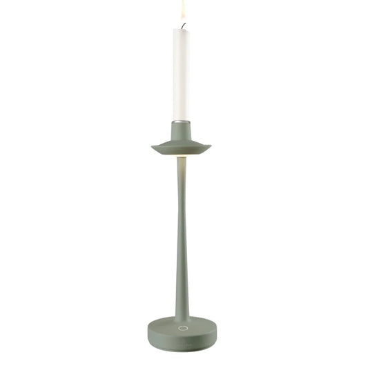 Villeroy & Boch Aarhus table lamp with candle holder, H30 cm, Olive Green, Single Light