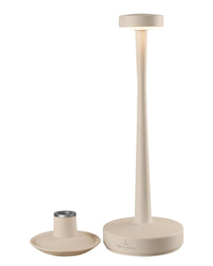 Villeroy & Boch Aarhus table lamp with candle holder, H30 cm, Sand, Single Light