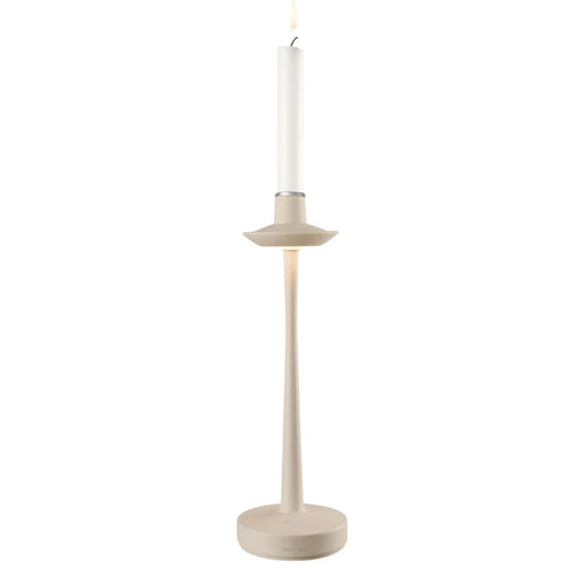 Villeroy & Boch Aarhus table lamp with candle holder, H30 cm, Sand, Single Light