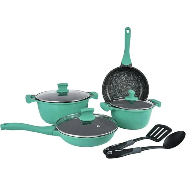 WINSOR WR6002 CAST ALUM. GRANITE N/S 9PC SET - TURQUOISE