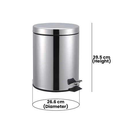 WINSOR WR80822 STAINLESS STEEL STEP BIN - 12 ltr. CAPACITY