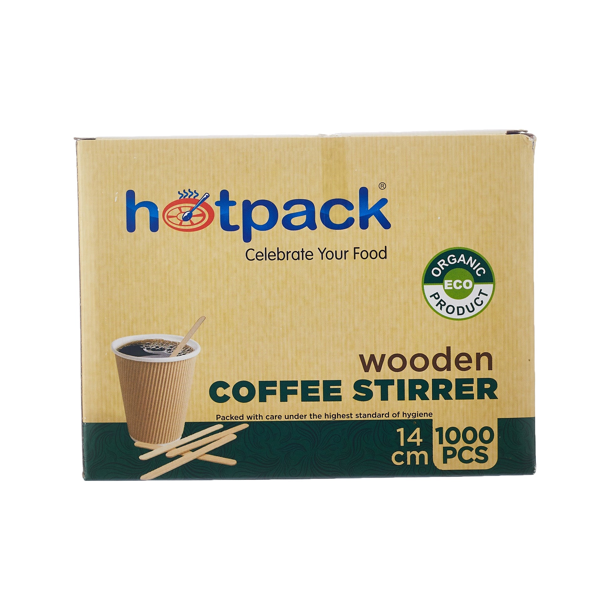 hotpack wrapped wooden coffee stirrer 14 cm 10000 pcs