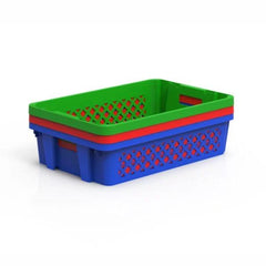 THS Plastic Nesting Crate L 600 x W 400 x H 150 mm, Blue