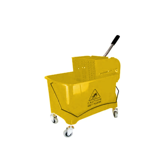 THS AF08068Y Yellow Single Mop Bucket Trolley 20L