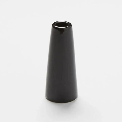 American Metalcraft BVTB7 Ceramic Bud Vase Black, W 4 cm X H 10 cm