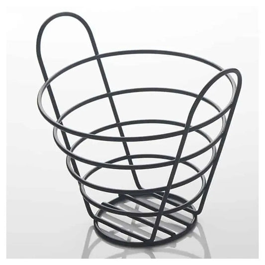 American Metalcraft BWB750 Steel Round Wire Basket Black Ø 18 cm, H 13 cm