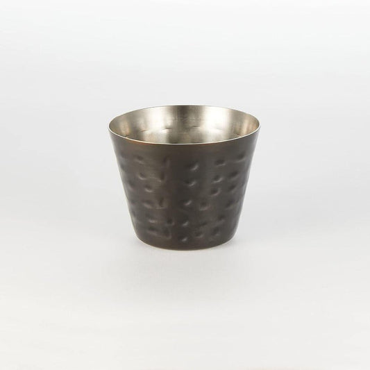 American Metalcraft HAMSCB Stainless Steel Round Hammered Finish Sauce Cup Black, Ø 6 cm X H 5 cm   HorecaStore