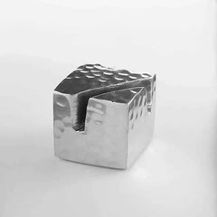 American Metalcraft HCHS1 Aluminum Hammered Finish Square Card Holder Silver, L 2 X W 2 X H 2 cm