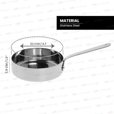 American Metalcraft Stainless Steel Mini Frying Pan Stainless Steel, Ø 12.1 x 3.5 cm   HorecaStore