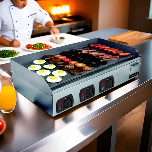 Anvil Electric 90 cm Flat Plate Griddle With 3 Burners 8.4 kW