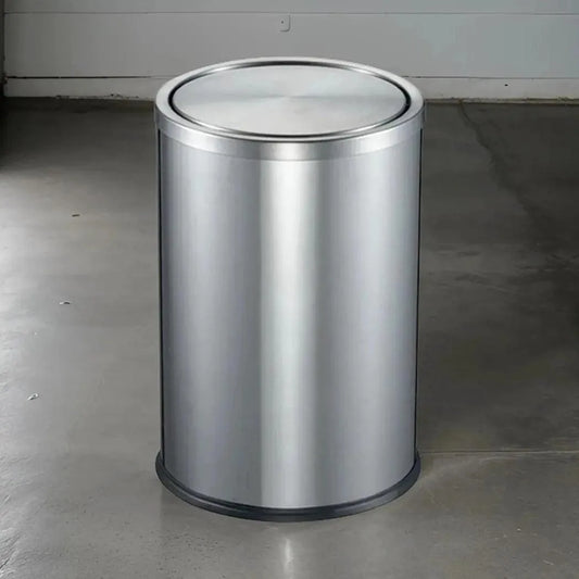 Aquaeco Brsuhed Stainless Steel Swing Top Waste Bin, Capacity 9 liter