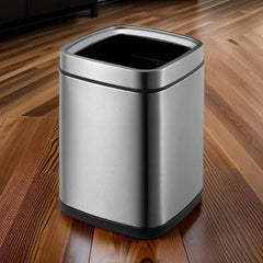 Aquaeco Brushed Stainless Steel Open Top Waste Bin, Capacity 9 Liter