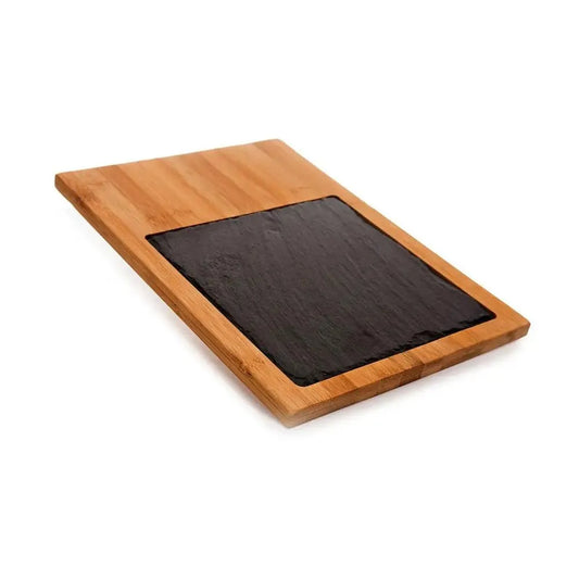 Arte Regal Bamboo Rectangular Board with Slate Black, 33 cm