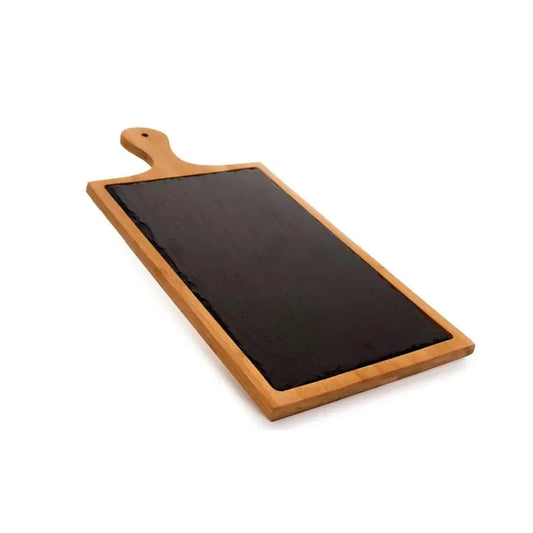 Arte Regal Bamboo Rectangular Board with Slate Black, 50 cm