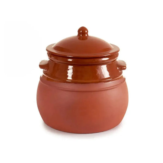 Arte Regal Clay Belly Cooking Pot Brown, 4.5 Ltr