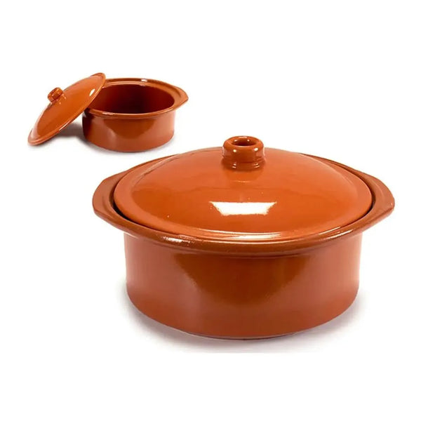 Arte Regal Clay Cooking Pot Brown, 3.5 Ltr