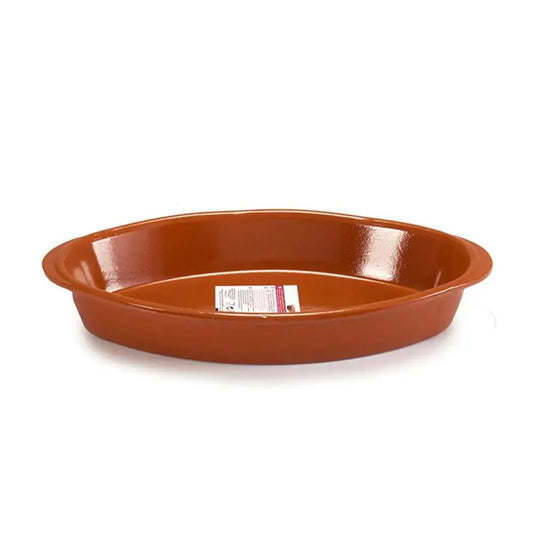 Arte Regal Clay Deep Oval Plate Brown, 37 cm