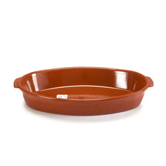 Arte Regal Clay Deep Oval Plate Brown, 44 cm