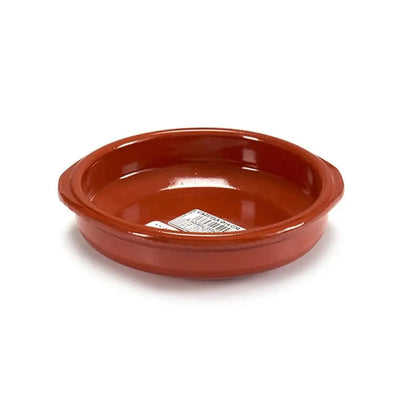 Arte Regal Clay Deep Plate with Handle Round Brown, 14.5 cm