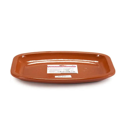 Arte Regal Clay Flat Rectangular Plate Brown, 35 cm