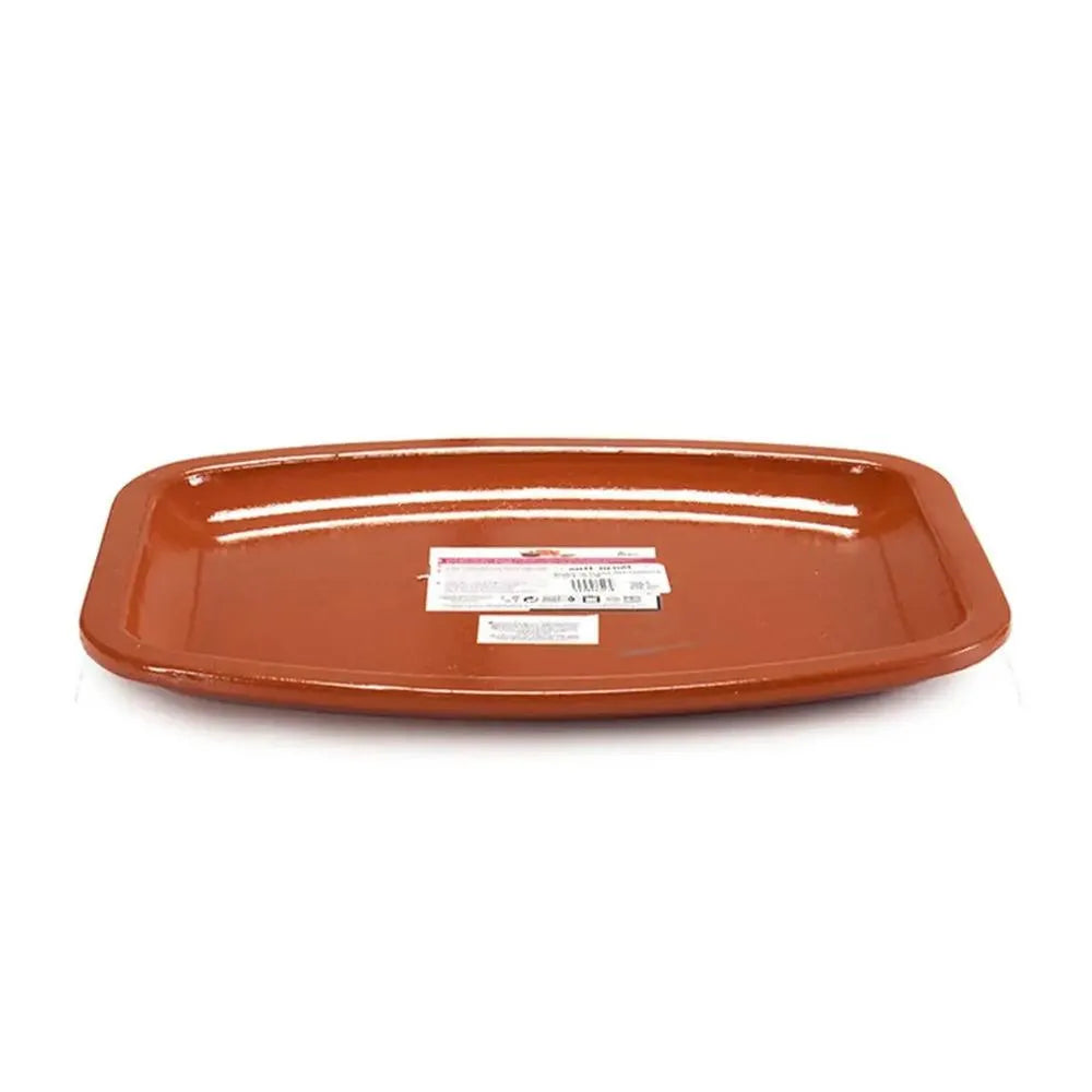 Arte Regal Clay Flat Rectangular Plate Brown, 40 cm