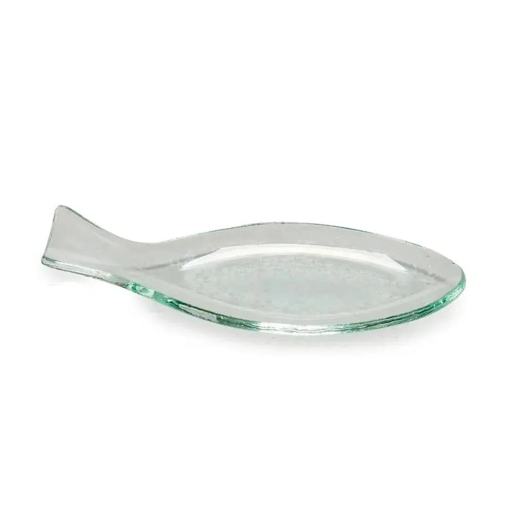 Arte Regal Glass Snack Bowl Spoon Shaped Set Clear, 4 Pieces, 12.5 cm