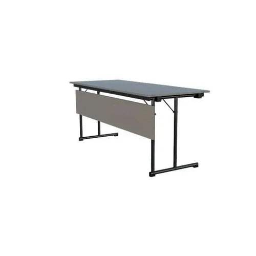 Ash Classroom Rectangle Table L 150 x W 45 x H 75 cm, MDF Laminated Table Tops With Black Metal Folding Legs.