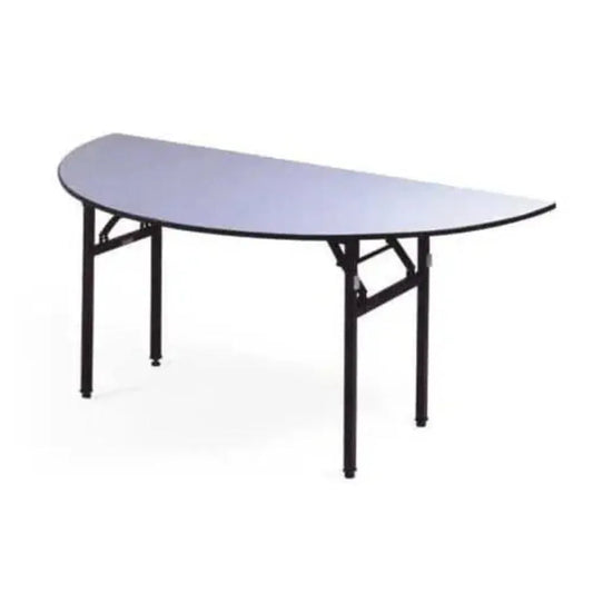 Ash Half Round Table L 120 x W 45 x H 75 cm, Sturdy And Space-Saving, MDF Laminated Table Tops With Folding Legs