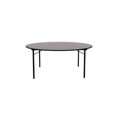 Wheelmate Round Ash Table Top with Black Metal Legs, Ø 180 x 75 cm