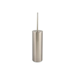 Bagnodesign Brushed Nickel Options Round Freestanding Toilet Brush And Holder, 8.1x8.1x39.4 cm