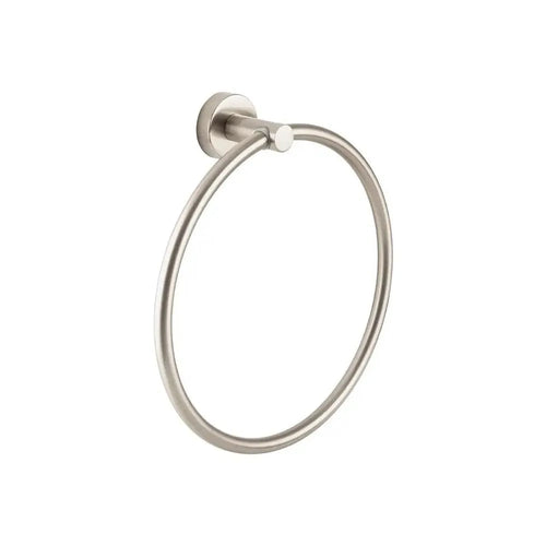 Bagnodesign Brushed Nickel Options Round Towel Ring, 19.5x4.9x21 cm