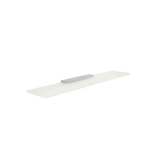 Bagnodesign Chrome Slim Line Wall Mounted Glass Shelf, 60x13x2 cm