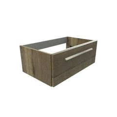 Bagnodesign M-Line Wall Mounted Vanity Basin Unit With Bruhsed Nickel Handle, Tobacco Oak, 80x48.5x30 cm